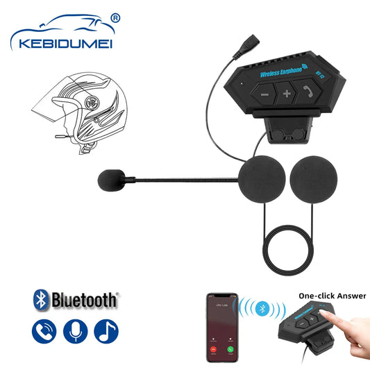 Motorcycle Bluetooth 5.0 Helmet Earphone Wireless Headset