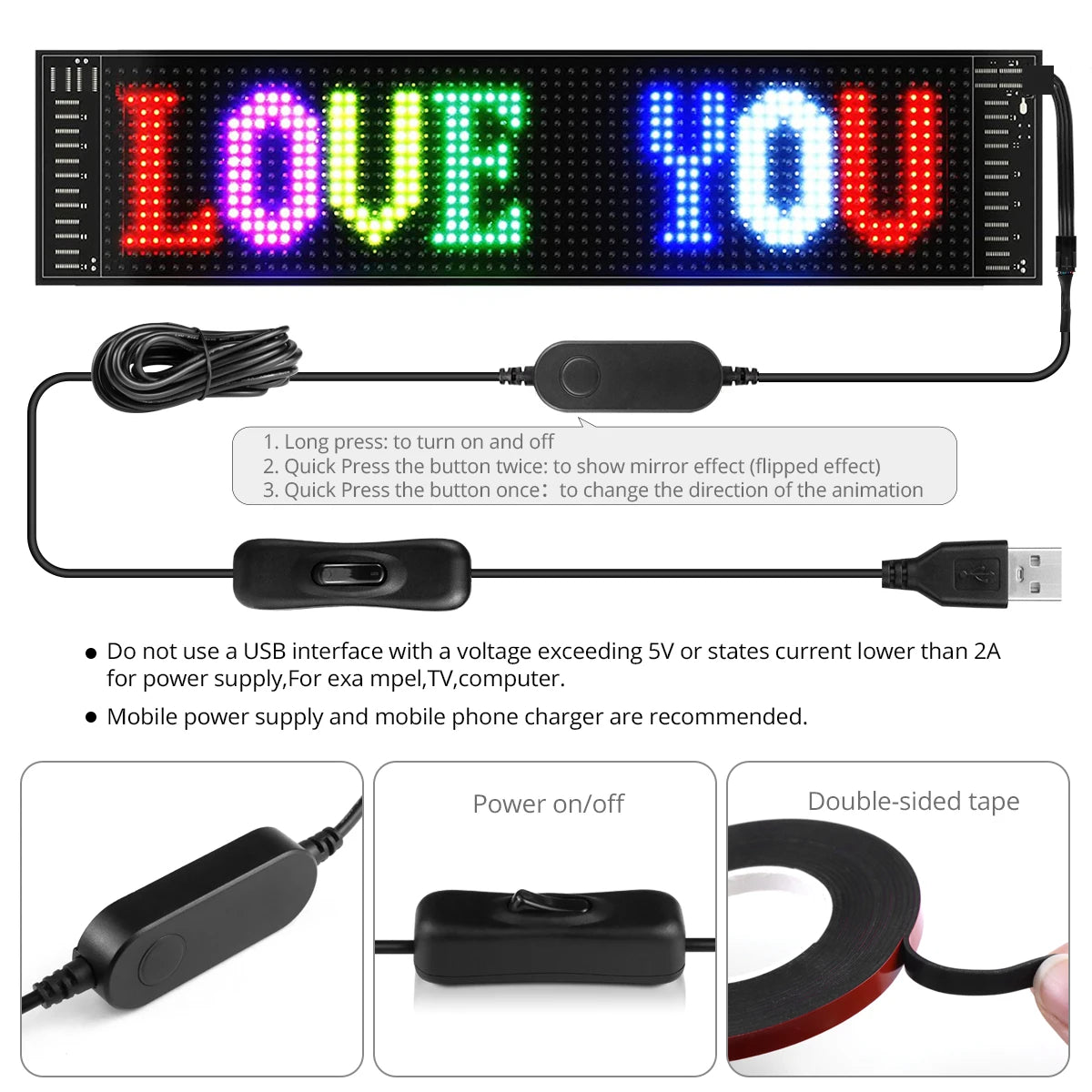 Felxable Scrolling Message display LED Screen