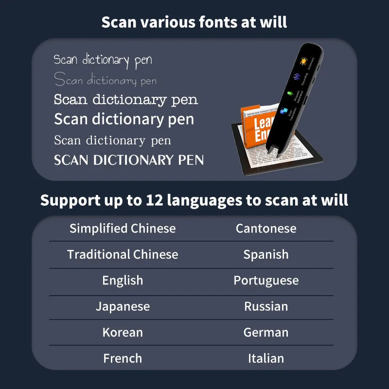 Translation Scanner Pen 112 Languages Translation Device