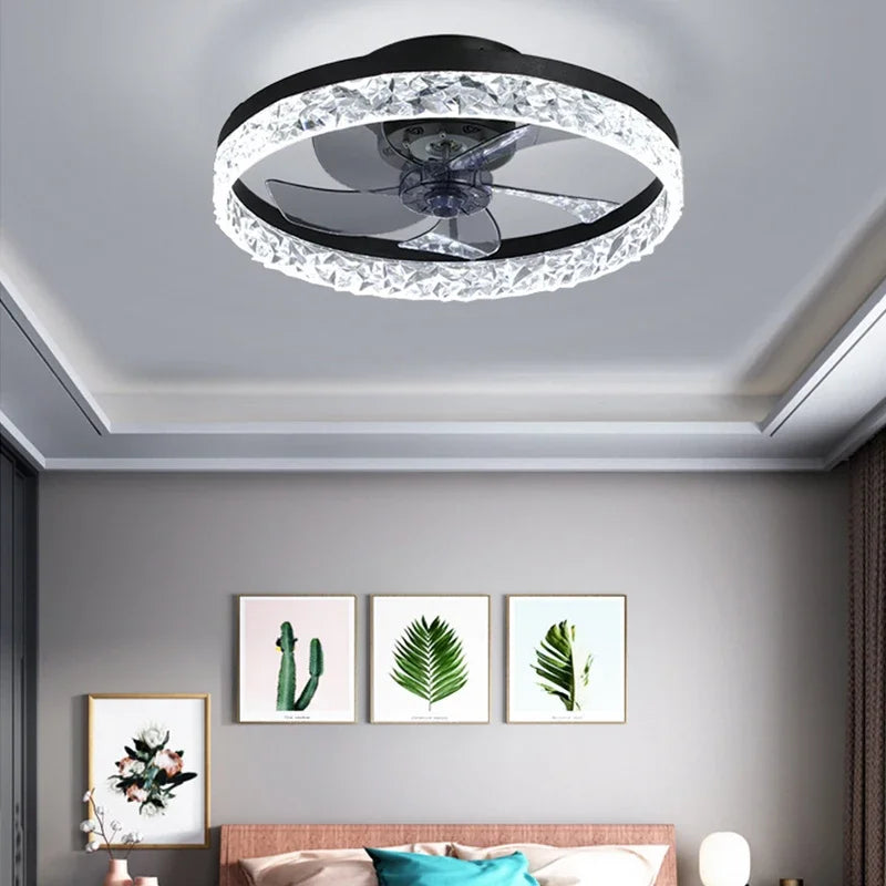 Modern Smart Ceiling Fan With Light LED