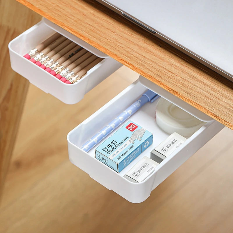 Self-Adhesive Hidden Storage Box Desk