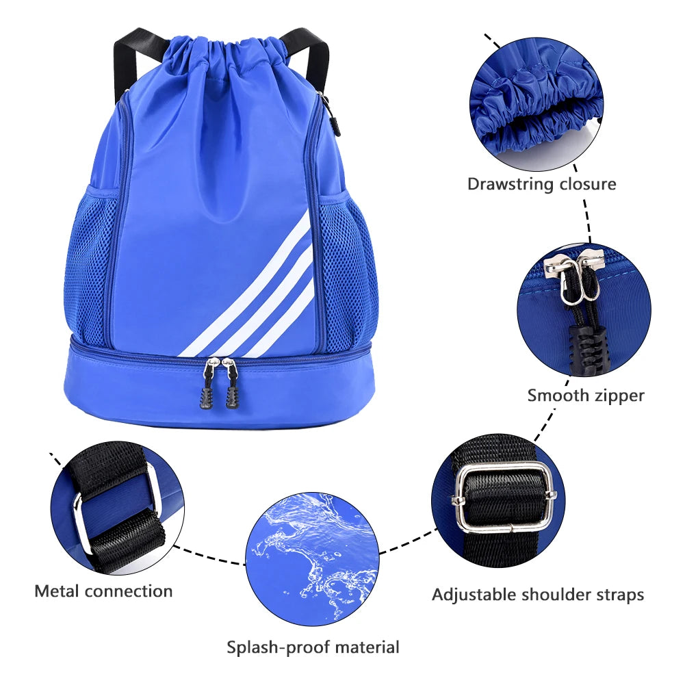 Sports Backpack High-capacity Soccer Ball Storage Bag Elastic