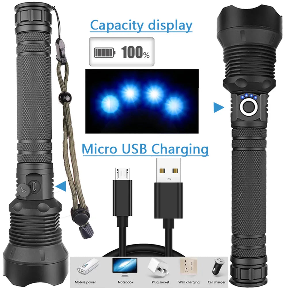 Powerful Flashlight Super Bright Rechargeable