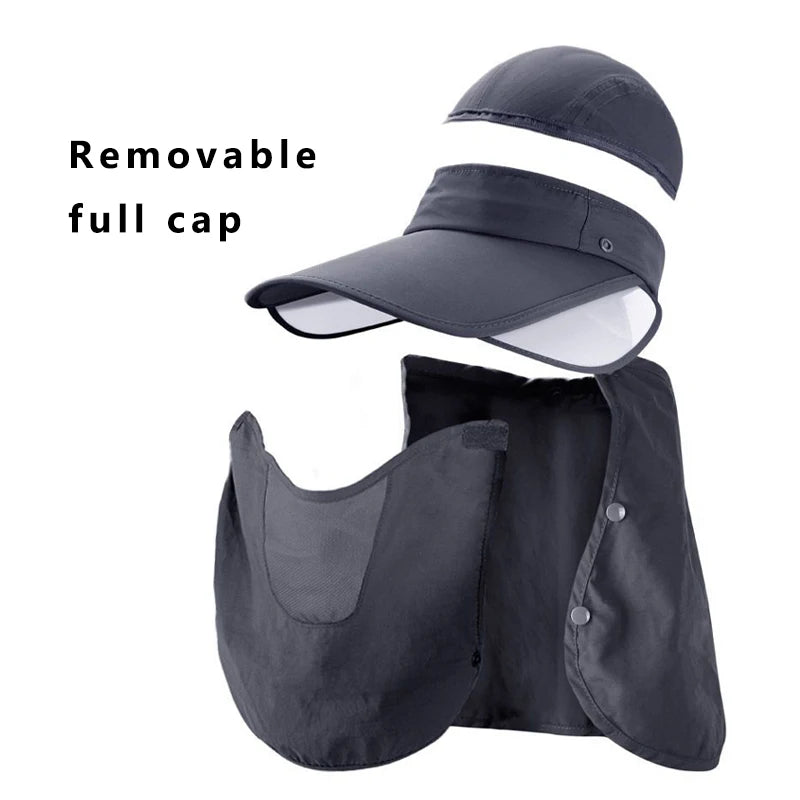 Bucket Hat with Shawl and Face Cover 3PCS