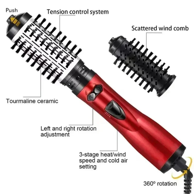 3 in 1 Rotating Hair Dryer Electric Comb